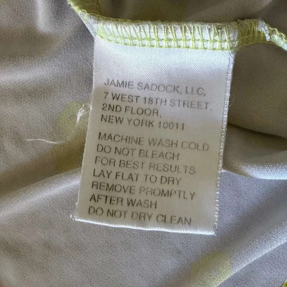 Jamie Sadock Polka Dot Maximalist Sleeveless Golf Top Yellow Grey M Athletic